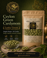 Ceylera Reserve green cardamom pods – export grade, fragrant Sri Lankan spice