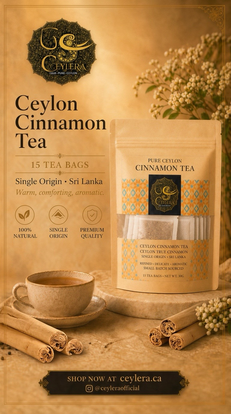 Ceylera Reserve Ceylon cinnamon tea bags – warm ritual gift for Mother's Day