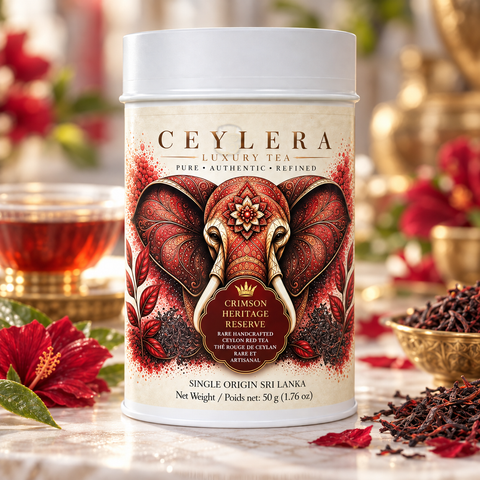 Ceylera Crimson Heritage Reserve 50 g rare tea tin