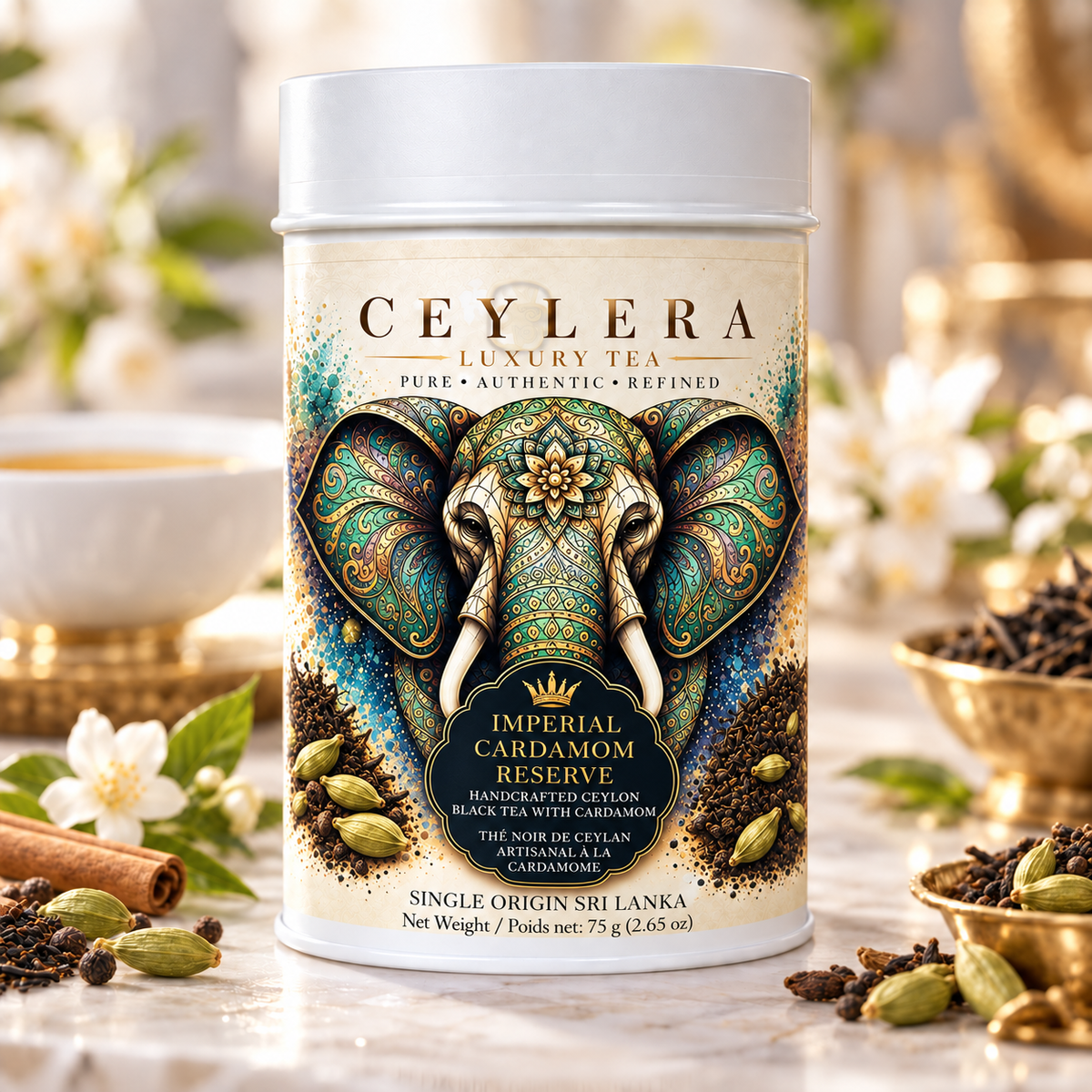 Ceylera Imperial Cardamom Reserve 75 g tea tin