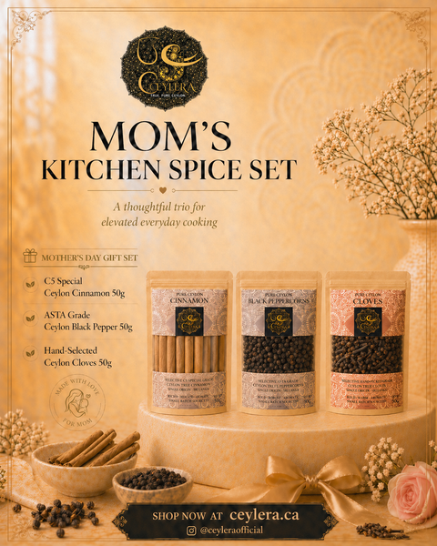 Ceylera Mom's Kitchen Spice Set – premium Sri Lankan spice gift bundle, Canada