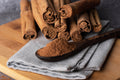 Ceylon cinnamon powder in wooden bowl – small batch, hand-selected spice